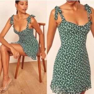 Green reformation floral dress